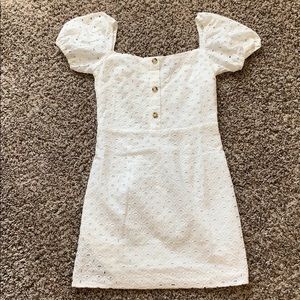 lined white dress in size small